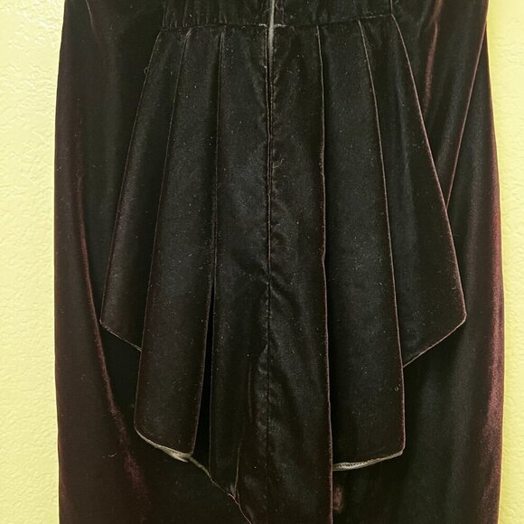 Vtg 90s Scott McClintock Halter Lace Bodice Velvet Bustle Formal Dress 14 READ - Picture 6 of 14